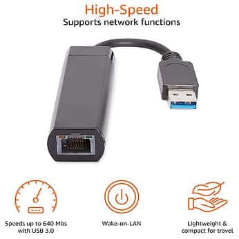 USB 3.0 to 10/100/1000 Gigabit RJ45 Ethernet Adapter