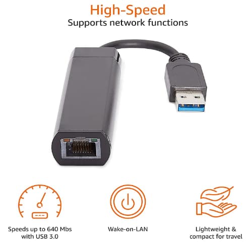 USB 3.0 to 10/100/1000 Gigabit RJ45 Ethernet Adapter